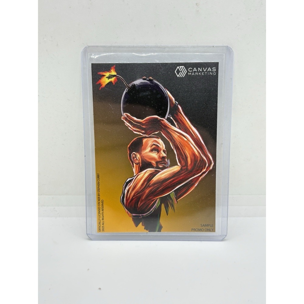 2025 Canvas Marketing Card Show Exclusive Steph Curry Sticker Card Sample Promo